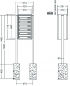 Preview: RENZ Briefkastenanlage freistehend, RS4000, Kastenformat 370x110x270mm, 6-teilig, zum Einbetonieren